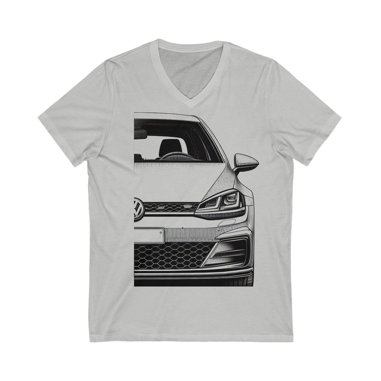 V-neck Premium T-shirt VW Golf GTI | Ringcardholder